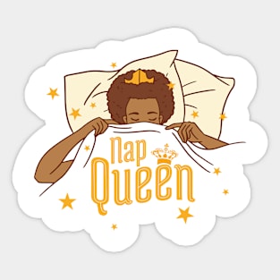 African American Nap Queen T Sticker